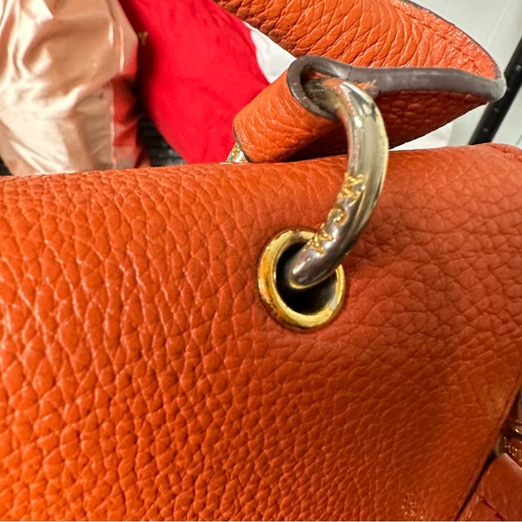 Designer Handbag MCM Two-way Handbag Crossbody Tangerine, Leather Bag - Picture 10 of 16